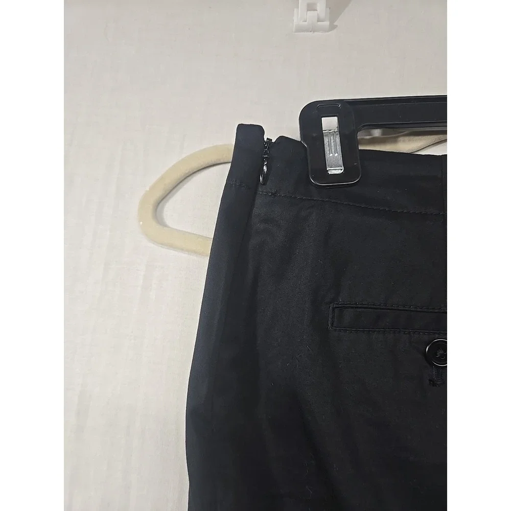Talbots‎ Pants Women's 10P Black Straight Leg Classic Side Zip Cropped Stretch